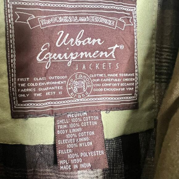 Vintage Urban Equipment Chore Jacket Medium Mens Flannel Lined Outdoor Barn Coat - Picture 6 of 8